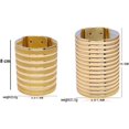 thumbnail image 2 of Conjunto de 2 brazaletes africanos con hebilla ancha de metal dorado para mujer., 2 of 5