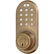Morning Industry Inc QF-01AQ 3-In-1 Remote Control and Touchpad Dead Bolt, Antique Brass