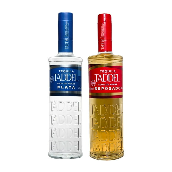 Tequila Taddel Plata 1000ml + Tequila Taddel Reposado 1000ml