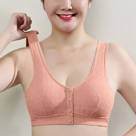 Lisbinx Bras for Women Full Coverage Ladies Traceless Comfortable No Steel Ring Breathable Gathering Bra Woman Underwear Clearance Items