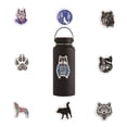 thumbnail image 5 of Pegatinas de lobo salvaje, 50 pegatinas de vinilo impermeables de lobo fresco para botellas de agua, L, 5 of 5