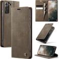 thumbnail image 1 of Funda tipo cartera para Samsung Galaxy S21 Plus, de piel, con tarjetero, función atril, cierre magnético y bloqueo RFID de TPU a prueba de golpes, compatible con S21 Plus, 1 of 8
