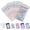Holographic Color, variant on 100 Pack Resealable Bags for Small Business, Mylar Bags with Front Window Holographic Bags Mylar Bags for Food Storage Candy with 100 Color Labels(Purple-Pink,4.1 X 5.9 Inch)