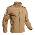 thumbnail image 5 of Hsovts Mens Tactical Softshell Hooded Jackets Waterproof Windproof Fleece Lined Coat For Men Outdoor Hiking Fall Winter Wear Beige XXL, 5 of 5