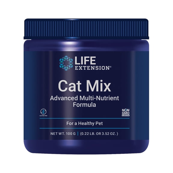 Life Extension Cat Mix – For Heart, Kidney & Pancreatic Function & Gut Health, Gluten-Free, Non-GMO – Net Wt.100 Grams (85 Servings)