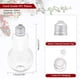 thumbnail image 2 of Paquete de 12 frascos de plástico con forma de bombilla y tapa, ideales para decoración de fiestas y almacenamiento de adornos (300 ml)., 2 of 7