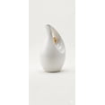 thumbnail image 4 of White Teardrop Cremation Urn for Human Ashes - Elegant Gold Heart Memorial Urn - Large Aluminum Funeral Urn (Adult Size up to 200 lbs) - 10 Inch Decorative Urn with Velvet Bag, 4 of 5