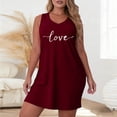 thumbnail image 2 of Wensltd Valentine's Day Sleeveless Nightdress for Women Summer Printed Sleep Dress Loose Comfortable Soft Trendy Sleepshirts Wine XL, 2 of 6