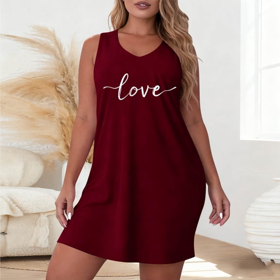YgkuHd Sleepwear for Women Cotton Plus Size Women's Suspender Loose And Comfortable Sleeveless Dress Nightdress Home Sleep Dress Sleeveless Sleep Tanks