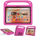 thumbnail image 2 of Feishell Fit for Amazon Fire HD10/HD10 Plus 13th Generation 2023 Kids Friendly EVA Shockproof Protective Case,with Pencil Holder,Portable Child Proof Handle Kickstand Durable Case Cover,Rose, 2 of 7