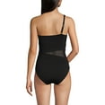 thumbnail image 2 of Lands' End Women's Chlorine Resistant Smoothing Control Mesh High Leg One Shoulder One Piece Swimsuit, 2 of 4