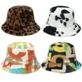 thumbnail image 3 of Bangcool Bucket Hat Fluffy Fashion Faux Fur Warm Fisherman Cap Bucket Cap for Children, 3 of 6