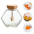 thumbnail image 3 of Glass Honey Jar with Dipper and Lid for Storage Transparent Small Size 220ml, 3 of 7