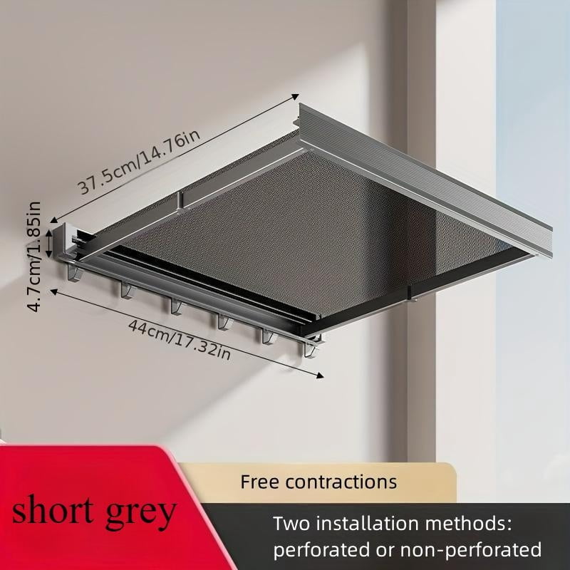 Compact Design Space-Saving Invisible Folding Balcony Net Cloth Drying Rack