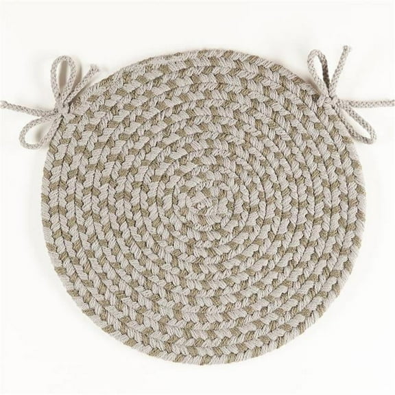 Rhody Rug TR62A015X015-4 Twin River Chair Pads, Frosty & Multi Color - Set of 4