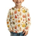 thumbnail image 2 of DISNIMO Thanksgiving Maple Leaf Shirt Long Sleeve for Kids Long Sleeve Shirts for Girls 9-10 Long Sleeve Shirt Kids Crew Neck Tshirt Girls Long Sleeve T Shirts Soft Kids T Shirt Casual Tops, 2 of 7