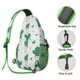 thumbnail image 3 of Sling Backpack Adjustable Shoulder StrapGym Cycling Travel Hiking Daypack for Hiking Dating Gym Cycling Working Cactus, 3 of 6