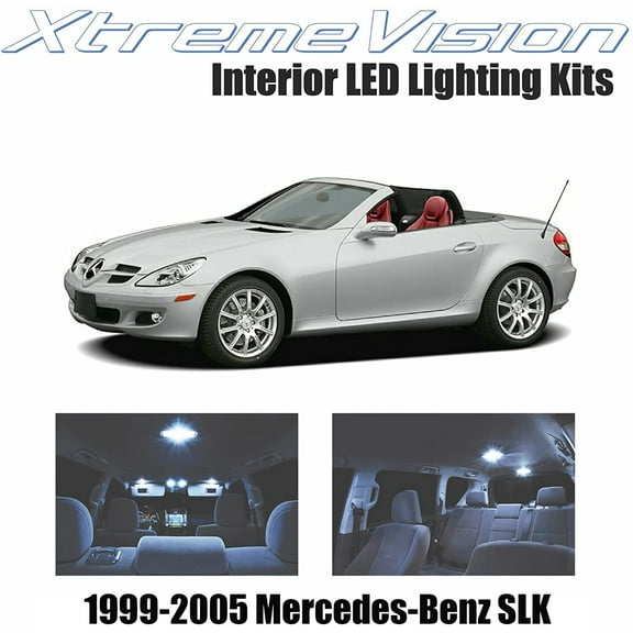 Xtremevision Interior LED for Mercedes-Benz SLK 1999-2005 4 Pieces Cool White Interior LED Kit   Installation Tool