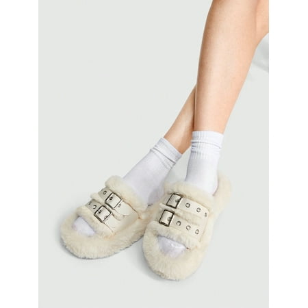 

ROMWE Kawaii Women‘s Indoor Furry Slippers