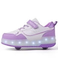 thumbnail image 3 of USB chargeable LED light up roller shoes wheeled skate sneaker shoes for Boys Girls kids, 3 of 8