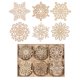 thumbnail image 2 of 24 piezas de recortes de madera para adornos de copos de nieve, árbol de Navidad de madera Abanopi Adornos de copo de nieve de madera, 2 of 5