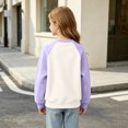 thumbnail image 5 of Abcomgle Cute Sweatshirts for Girls 10-12 Loose Crewneck Raglan Long Sleeve Girls Pullover Top Drop Shoulder Colorblock Sweaters for Teen Girls Fall Clothing for Teen Girls, 5 of 5
