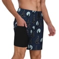 thumbnail image 2 of Daiia Night Forest Wolf Mens Swim Trunks Swim Shorts Quick Dry Swim Shorts with Mesh Lining Pockets-Medium, 2 of 9