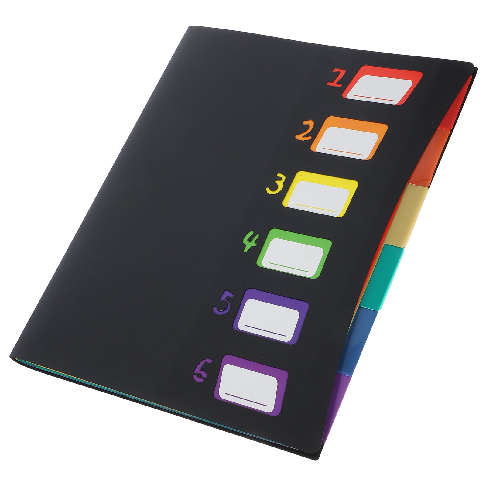 NICERIO Black PP Folders with Pockets Heavy Duty for Office Documents