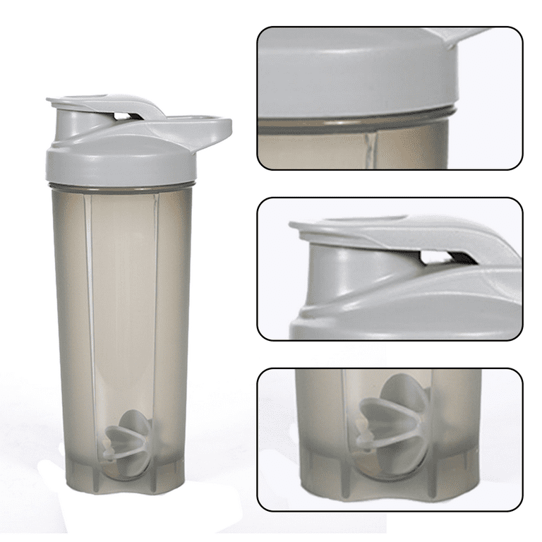 Slim Protein Shaker Bottle With Storage Leakproof Small Protein