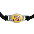 thumbnail image 2 of LSU Tiger Eye on Yellow Novelty Suede Leather Metal Bracelet, 2 of 4