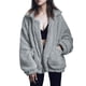 thumbnail image 1 of Abrigo PRETTYGARDEN de Forro Sherpa de Piel Sintética Gris Oversize M, 1 of 8