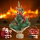 thumbnail image 5 of Mini árbol de Navidad de mesa, árbol de Navidad pequeño con nieve, mini pinos de mesa en base de arpillera con adornos de Navidad para oficina, fiesta, decoración del hogar, decoraciones de bricolaje, 5 of 5