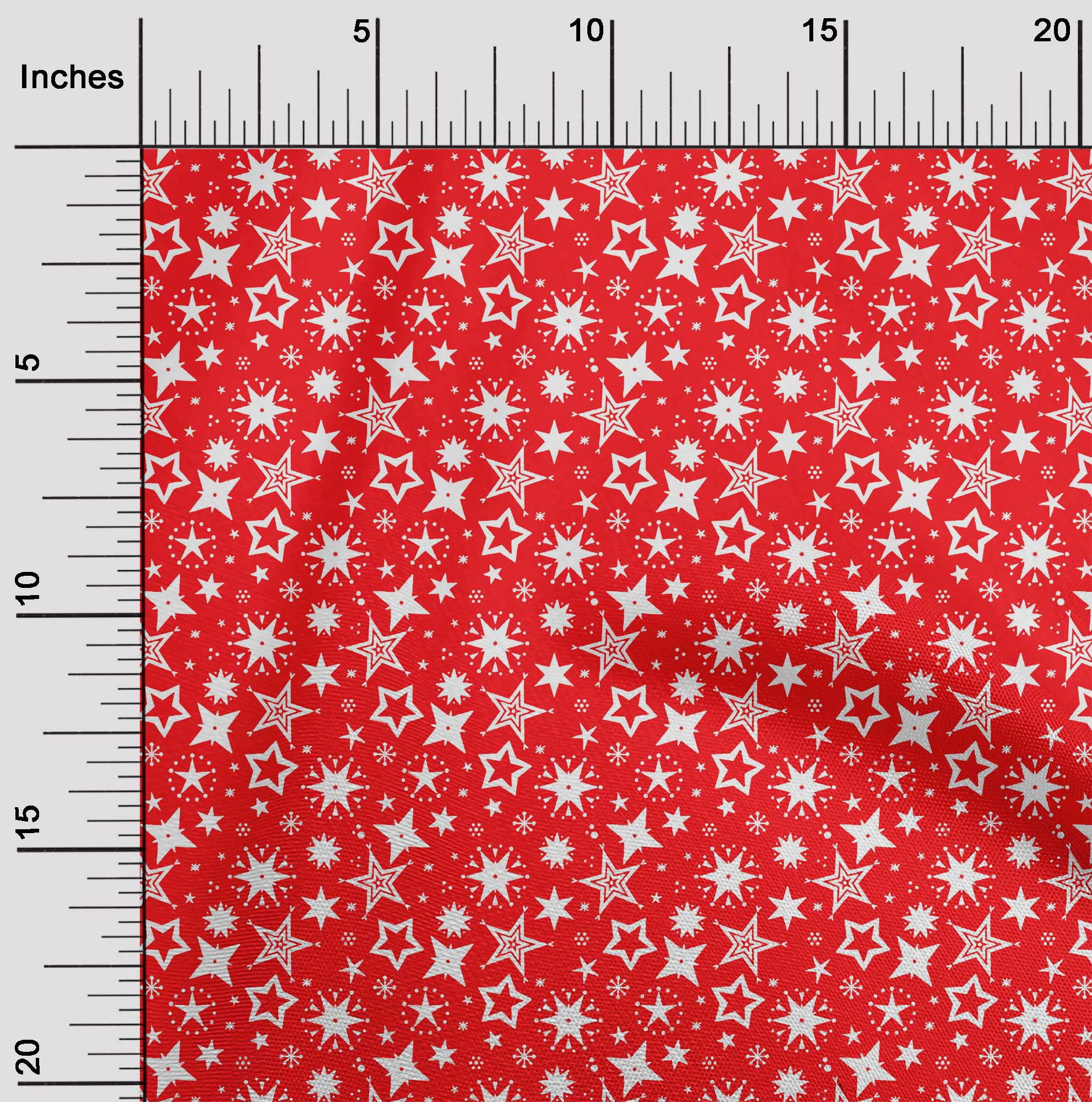 oneOone Cotton Jersey Red Fabric Merry Christmas Fabric For Sewing Printed Craft Fabric By The Yard 58 Inch Wide-63X