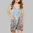 thumbnail image 2 of Odeerbi 5-13 Years Kids Girls Summer Shorts Jumpsuit Retro Print Camisole Romper Casual Breathable Comfortable Suspender Overalls Bib Overall Shorts, 2 of 4