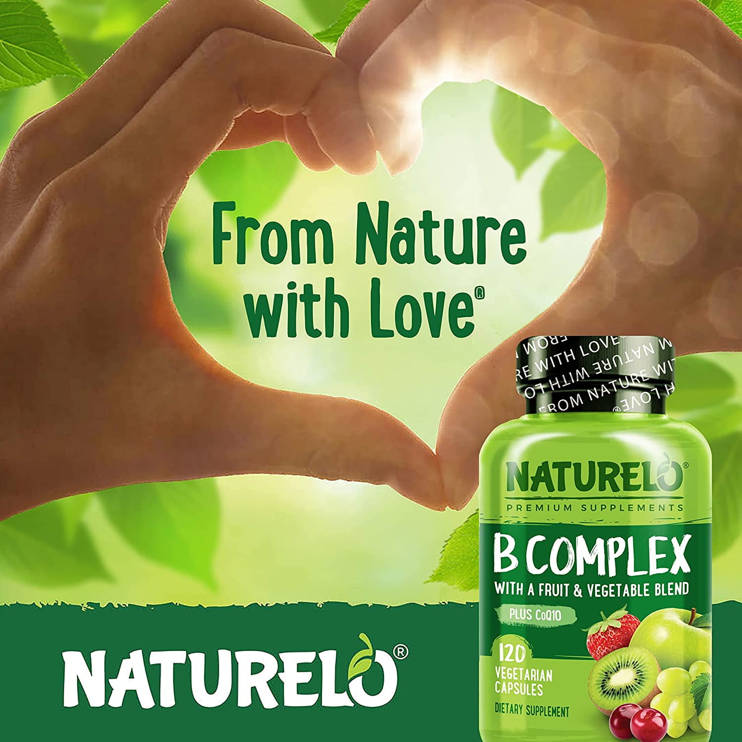 Buy NATURELO Vitamin B Complex with Methyl B12, Methyl Folate, Vitamin B6, Biotin Plus Choline