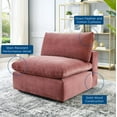 thumbnail image 4 of Sofa Middle Chair, Velvet, Pink, Modern Contemporary Urban Design, Living Lounge Room Hotel Lobby Hospitality, 4 of 8