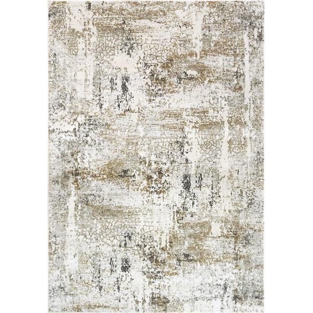 Dynamic Rugs QU2827050190 2 ft. 2 in. x 7 ft. 7 in. Quartz 27050 Rectangle Transitional Area Rug - 190 Ivory & Grey