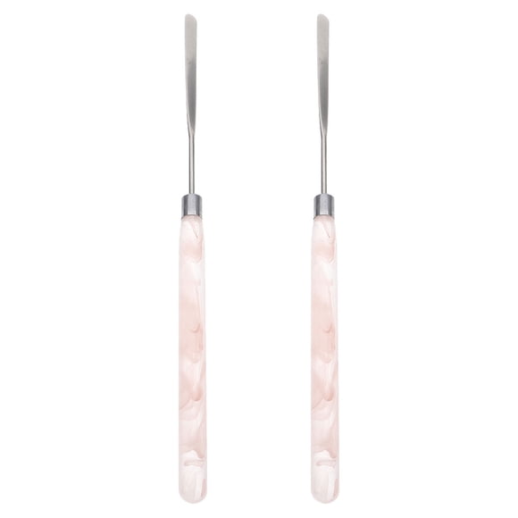 WORGEOUS Espátula de Metal para maquillaje, 2 uds., para mezclar bases, cremas pequeñas, herramienta de belleza para una aplicación precisa, artistas y entusiastas del maquillaje
