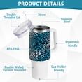 thumbnail image 4 of SKYSONIC 40oz Leopard Blue Tumbler With Lid And Straw Travel Coffee Mug Stainless Steel Insulated Thermal Tumblers Cup, 4 of 7