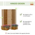 thumbnail image 3 of 65" Wooden Planting Frame, Modern Outdoor Elevated Planter Garden Box, Flower Shelf, Lattice Raised Garden Bed for Gardens, Balconies, Courtyards, Brown, 3 of 7