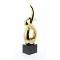 thumbnail image 3 of Modern Abstract Swirl Table Sculpture Decor-Color:Gold,Material:ceramic,Size:22", 3 of 4
