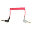 thumbnail image 1 of Cable TRRS en espiral de 3,5 mm, cable de micrófono en ángulo recto macho a macho para teléfonos y tabletas, compatible con Rode SC7, 1 of 8