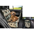 thumbnail image 4 of Pzuqiu Cow Print Bench Dog Car Seat Cover for Back Seat Collapsible Scratchproof Dogs Hammock with Hanging Car Garbage Can Holder Dog Bandana Universal Fit SUV,Sedan,Truck, 4 of 6
