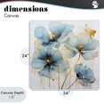 thumbnail image 4 of Stupell Industries Contemporary Sapphire and Gold Florals Canvas Art, 24 x 24, by Creative Studio, 4 of 8