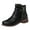Black, variant on Coarse Heel Casual Round Toe Foreign Trade Women's Boots With Low Heel And Side Zipper Short Boots