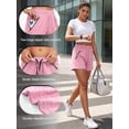 thumbnail image 4 of NELEUS Womens Athletic Shorts Workout Gym Shorts 5.5" Casual Lounge Set with Zipper Pockets 3 Pack,Black+Gray+Pink,US Size M, 4 of 12