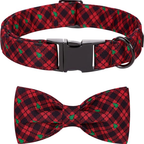 Collar para perro Lionet Paws, pajarita navideña, XXS, 18-28 cm