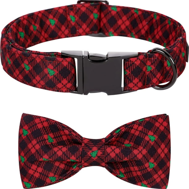 Collar para perro Lionet Paws, pajarita navideña, XXS, 18-28 cm