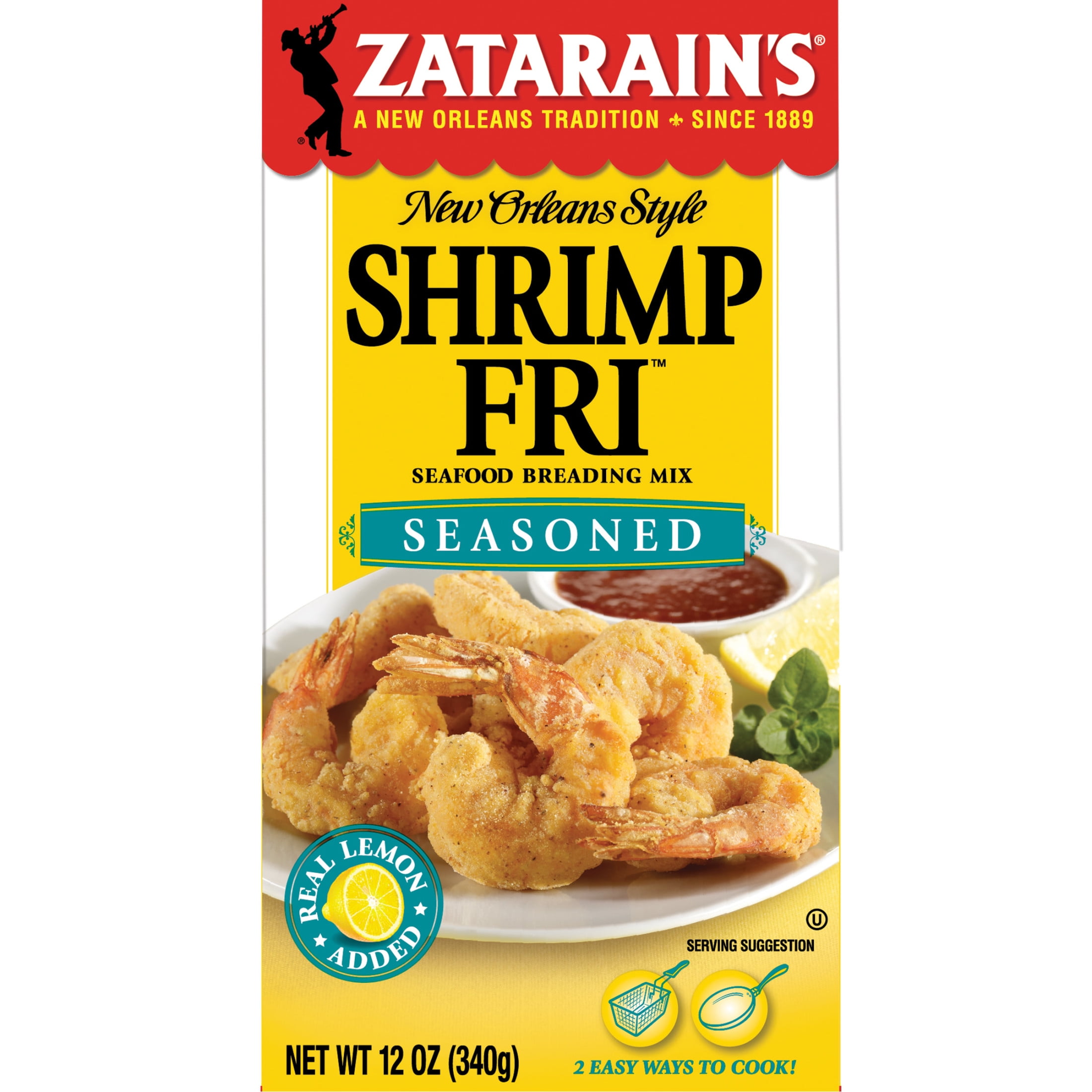 (4 pack) Zatarain's Kosher Seasoned Shrimp Fri, 12.0 oz Box