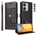 thumbnail image 2 of FOXDOCK Funda tipo Cartera para Xiaomi POCO C65 – Cubierta de Cuero PU con Múltiples Ranuras, Bolsillo para Efectivo y Correa de Muñeca, 2 of 6